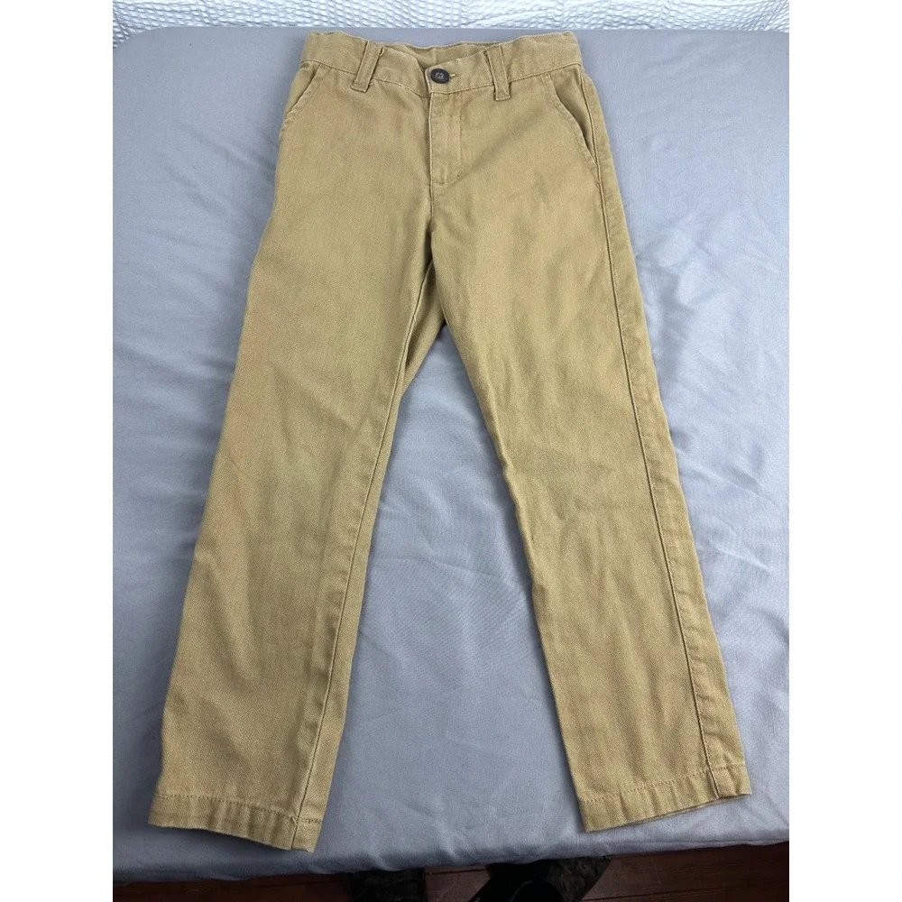Gymboree Boys Khaki Chino Pants Size 6 Cotton Blend Adjustable Waist‎